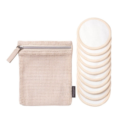 Paula's Choice Reusable Makeup Remover Pads – Eco-Friendly Cotton & Bamboo Rounds with Washable Bag, 10 Count Avelisse