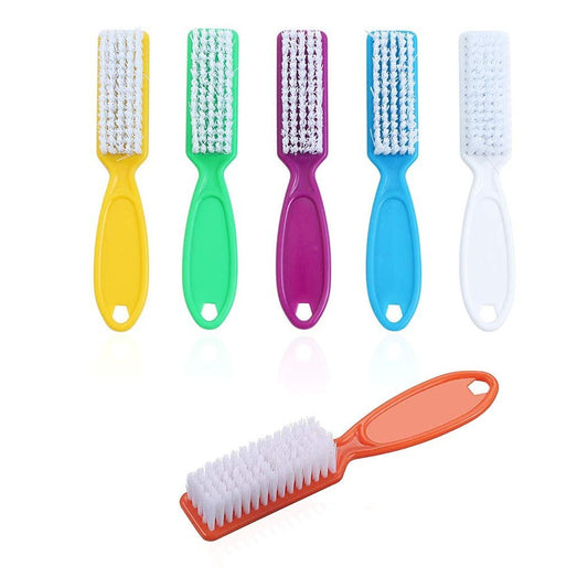 6-Pack Handle Grip Nail Brush Set - Pink, Gentle Cleaning for Fingernails & Toenails