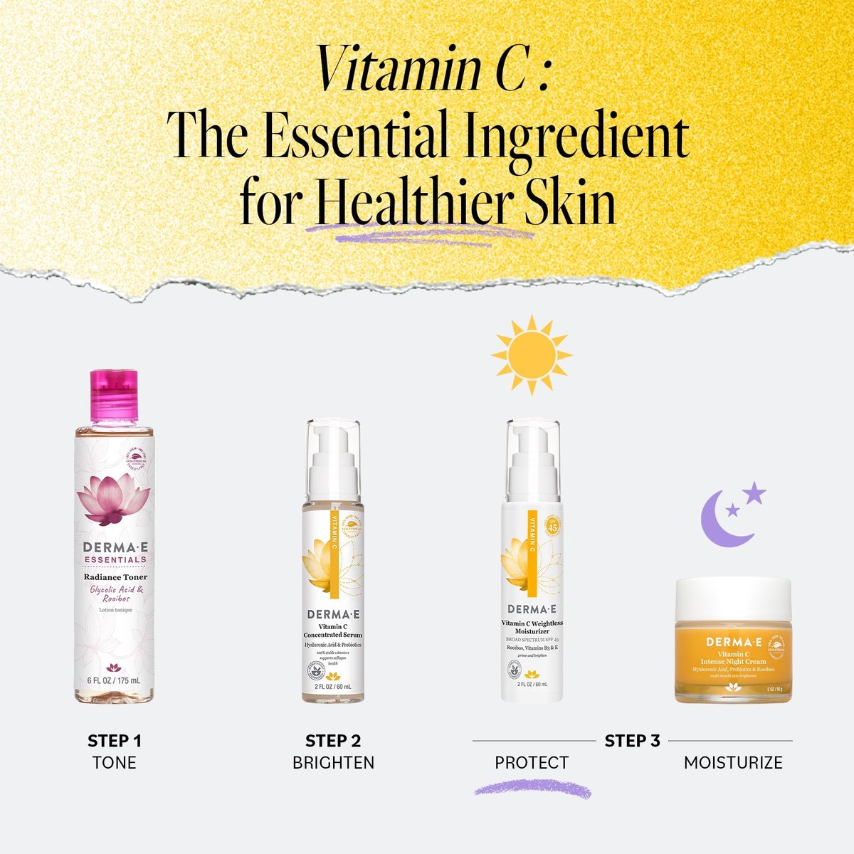 Derma E Vitamin C Weightless Moisturizer SPF 45 – Skin Brightening Face Cream with Mineral Sunscreen, Hydrating SPF 45 for Lines, Wrinkles & Uneven Tone, 2 Fl Oz Avelisse