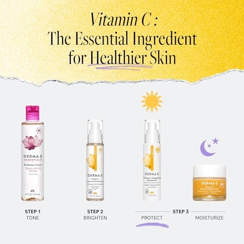 Derma E Vitamin C Weightless Moisturizer SPF 45 – Skin Brightening Face Cream with Mineral Sunscreen, Hydrating SPF 45 for Lines, Wrinkles & Uneven Tone, 2 Fl Oz Avelisse