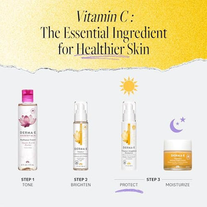Derma E Vitamin C Weightless Moisturizer SPF 45 – Skin Brightening Face Cream with Mineral Sunscreen, Hydrating SPF 45 for Lines, Wrinkles & Uneven Tone, 2 Fl Oz Avelisse