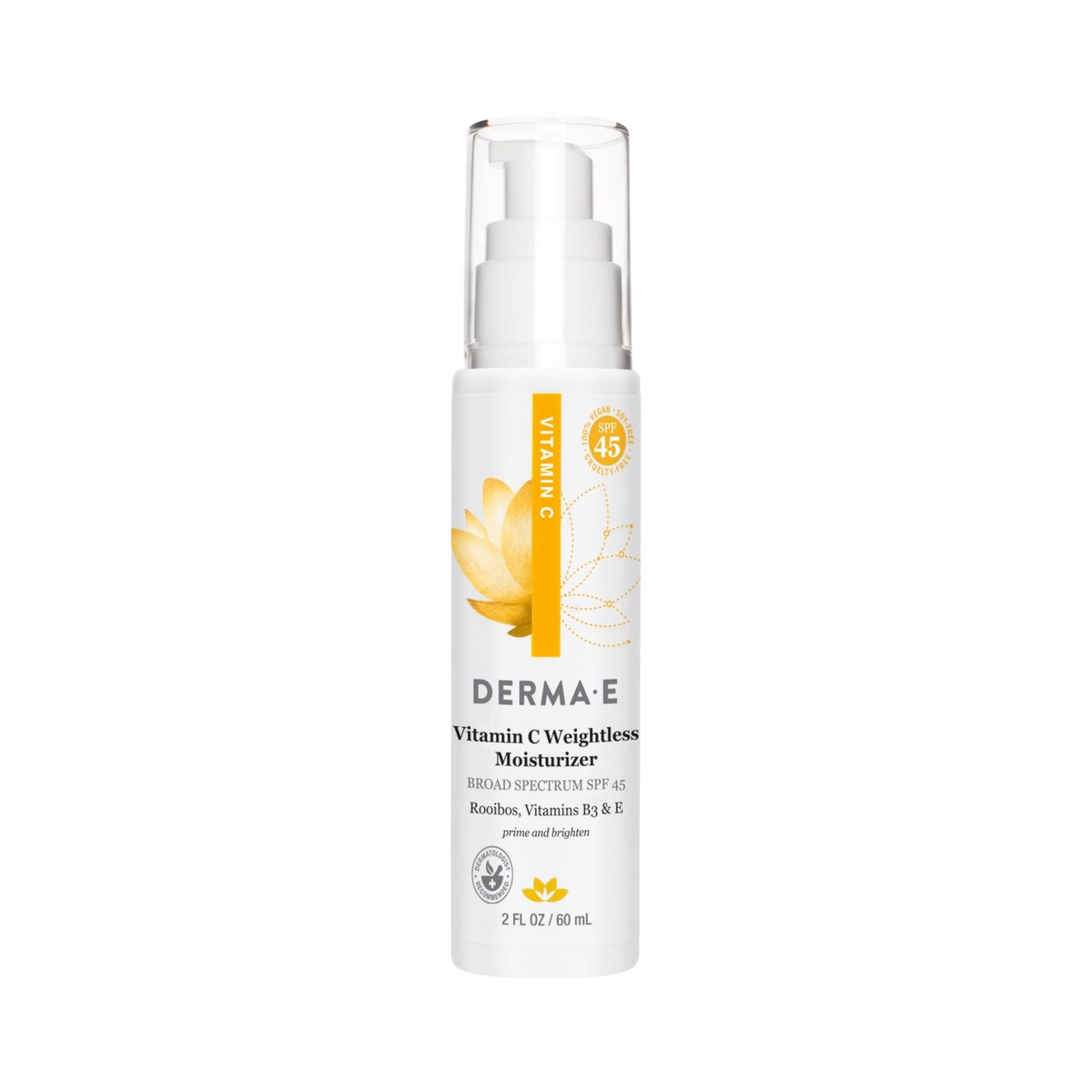 Derma E Vitamin C Weightless Moisturizer SPF 45 – Skin Brightening Face Cream with Mineral Sunscreen, Hydrating SPF 45 for Lines, Wrinkles & Uneven Tone, 2 Fl Oz Avelisse