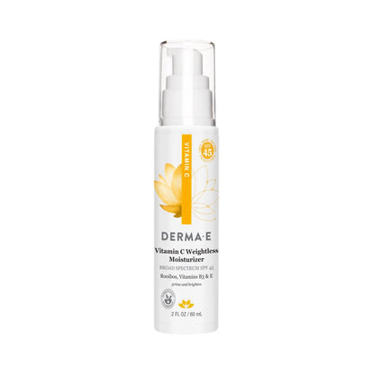 Derma E Vitamin C Weightless Moisturizer SPF 45 – Skin Brightening Face Cream with Mineral Sunscreen, Hydrating SPF 45 for Lines, Wrinkles & Uneven Tone, 2 Fl Oz Avelisse