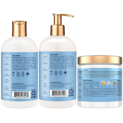 SheaMoisture Manuka Honey & Yogurt Hydrate & Repair Shampoo, Conditioner & Protein Power Treatment - 26 oz Avelisse