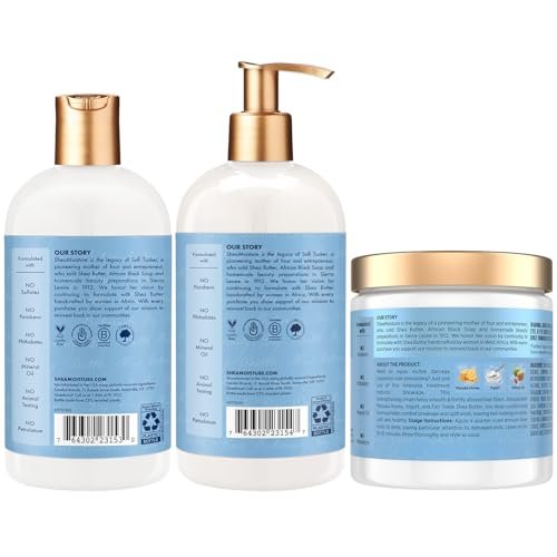 SheaMoisture Manuka Honey & Yogurt Hydrate & Repair Shampoo, Conditioner & Protein Power Treatment - 26 oz Avelisse