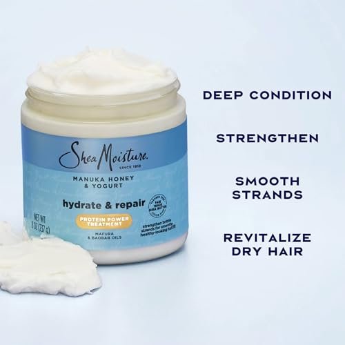 SheaMoisture Manuka Honey & Yogurt Hydrate & Repair Shampoo, Conditioner & Protein Power Treatment - 26 oz Avelisse