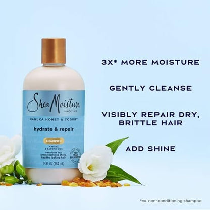 SheaMoisture Manuka Honey & Yogurt Hydrate & Repair Shampoo, Conditioner & Protein Power Treatment - 26 oz Avelisse