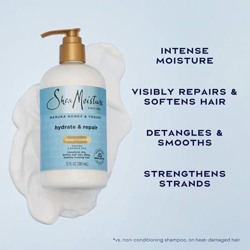 SheaMoisture Manuka Honey & Yogurt Hydrate & Repair Shampoo, Conditioner & Protein Power Treatment - 26 oz Avelisse