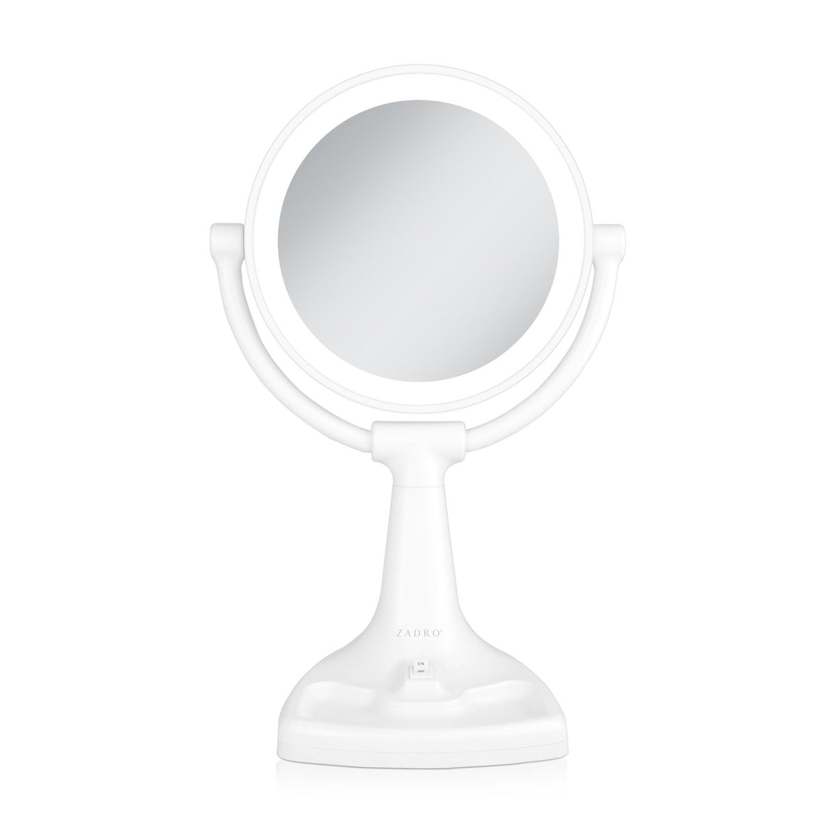 Zadro 11" Fluorescent Lighted Makeup Mirror with 10X/1X Magnification and Tray Avelisse