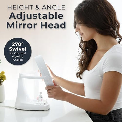 Zadro 11" Fluorescent Lighted Makeup Mirror with 10X/1X Magnification and Tray Avelisse