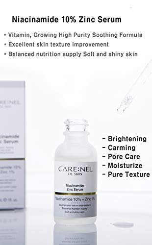 CARE:NEL Korean Vitamin B & C Serum with Niacinamide 10% + Zinc 1% – Hydrating Facial Serum for Glowing Skin, 1 fl oz (30 ml) - görsel 4