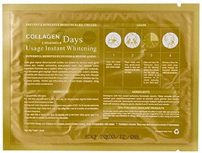 Theshiry Gold Collagen Crystal Eye Mask & Lip Mask Set - 10 Pairs Each - Anti-Aging Face Mask for Wrinkles, Hydration, and Firming