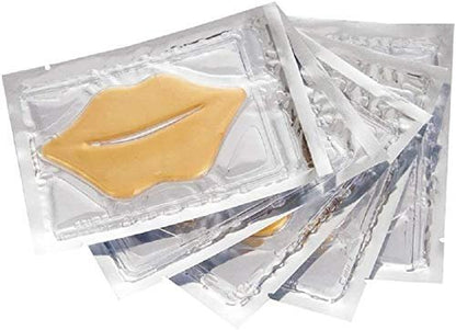 Theshiry Gold Collagen Crystal Eye Mask & Lip Mask Set - 10 Pairs Each - Anti-Aging Face Mask for Wrinkles, Hydration, and Firming