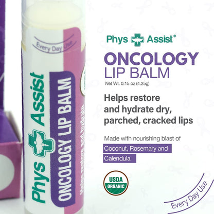 USDA Organic Oncology Lip Balm - Hydrate Dry, Parched Lips - Moisturizing 3-Pack Avelisse