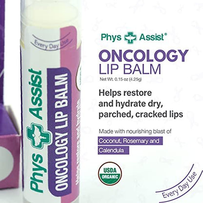 USDA Organic Oncology Lip Balm - Hydrate Dry, Parched Lips - Moisturizing 3-Pack Avelisse