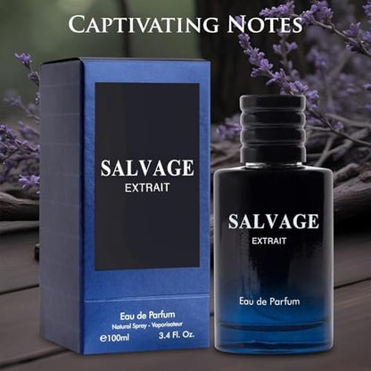 Salvage Extrait Eau De Parfum for Men - Grapefruit & Spices, Lavender & Wood, 100ml Avelisse