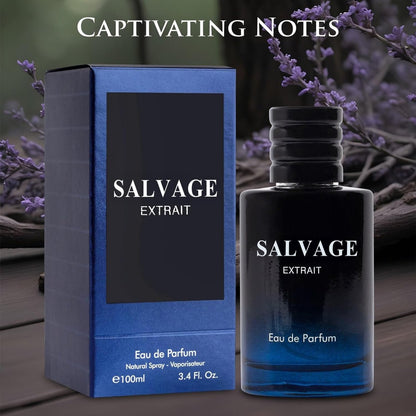 Salvage Extrait Eau De Parfum for Men - Grapefruit & Spices, Lavender & Wood, 100ml Avelisse