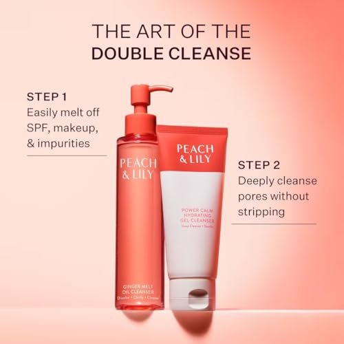 Peach & Lily Power Calm Hydrating Gel Cleanser – Gentle Face Wash with Chamomile, Cucumber & Cica, 3.38 oz Avelisse