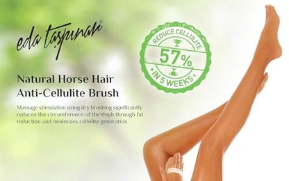 EDA Taspinar Professional Dry Brush for Body & Lymphatic Drainage – Natural Boar Bristle Exfoliating Brush for Smooth Skin, Cellulite & Circulation