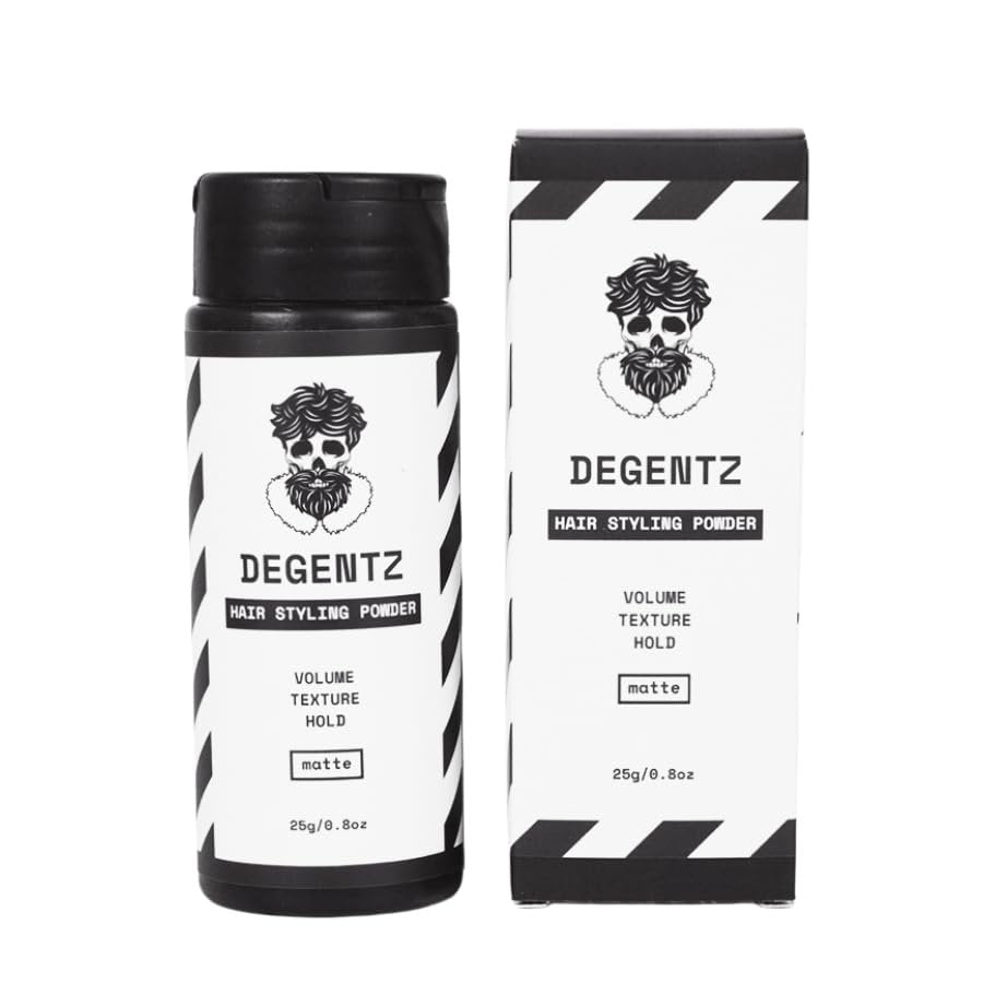 DEGENTZ King Sized Hair Styling Powder - Volumizing and Mattifying Hold for Men and Women (0.8 oz / 25g) - Non-Sticky, Natural Look Avelisse