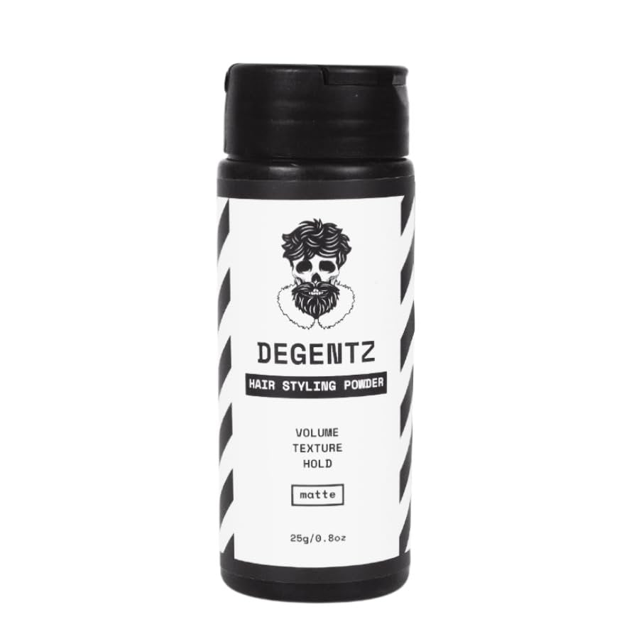 DEGENTZ King Sized Hair Styling Powder - Volumizing and Mattifying Hold for Men and Women (0.8 oz / 25g) - Non-Sticky, Natural Look Avelisse