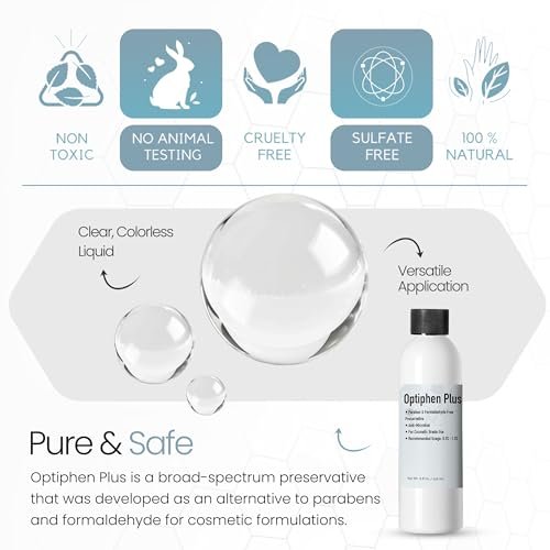Talsen Chemicals Optiphen Plus Preservative for Cosmetics - Natural Preservative for Lotions, Serums & DIY Products (1 oz / 30 mL) - görsel 16