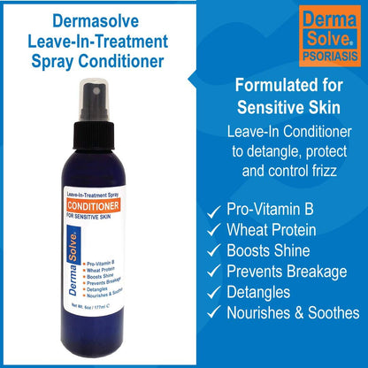 Dermasolve Psoriasis Leave-In Treatment & Styling Spray Conditioner – Soothing Anti-Dandruff, Dry Scalp Repair for Damaged Hair, 6 oz Avelisse