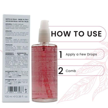 Avyna Hair Restructuring Liquid with Hyaluronic Acid - 3.38 oz Hair Treatment for Damaged & Weak Hair Avelisse