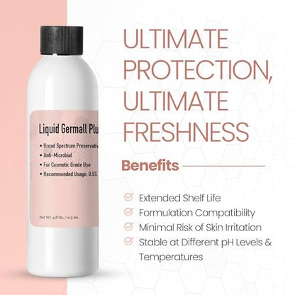 Talsen Chemicals Germall Plus Natural Preservative - Broad Spectrum for Water-Based Formulas, 4 fl oz (113 mL) Avelisse