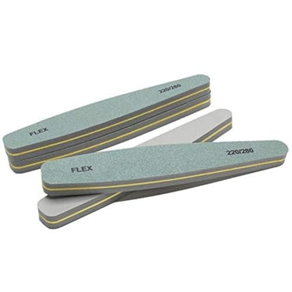 5-Pack Nail Files and Buffers 220/280 Grit Diamond Buffer Blocks for UV Gel Polishing - Lime (180-220) Avelisse