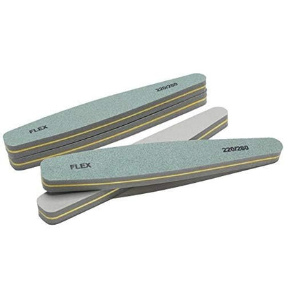5-Pack Nail Files and Buffers 220/280 Grit Diamond Buffer Blocks for UV Gel Polishing - Lime (180-220) Avelisse