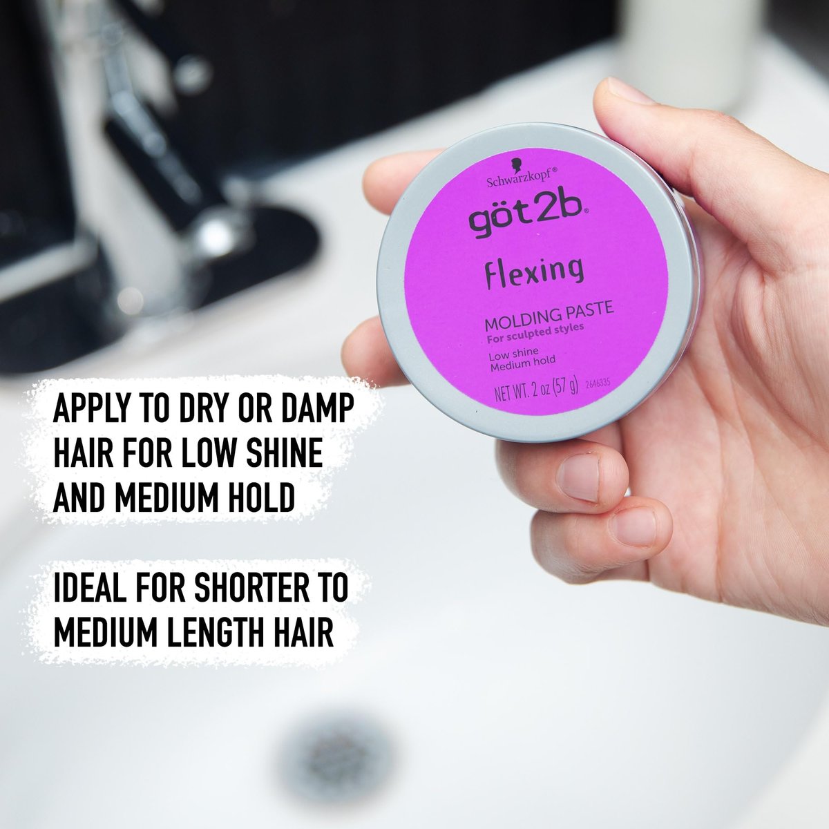 Got2B Flexing Molding Paste – 2 oz Strong Hold & Flexible Styling - görsel 9
