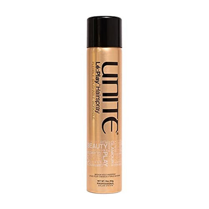 UNITE Hair Lé:Play Hairspray – Flexible Light to Medium Hold Styling Spray, Brushable, Non-Flaking, Natural Satin Finish, Thermal Protection, 10 oz Avelisse
