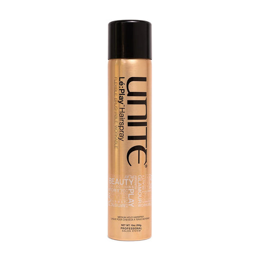 UNITE Hair Lé:Play Hairspray – Flexible Light to Medium Hold Styling Spray, Brushable, Non-Flaking, Natural Satin Finish, Thermal Protection, 10 oz Avelisse