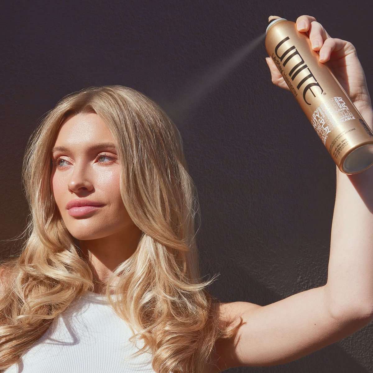 UNITE Hair Lé:Play Hairspray – Flexible Light to Medium Hold Styling Spray, Brushable, Non-Flaking, Natural Satin Finish, Thermal Protection, 10 oz Avelisse