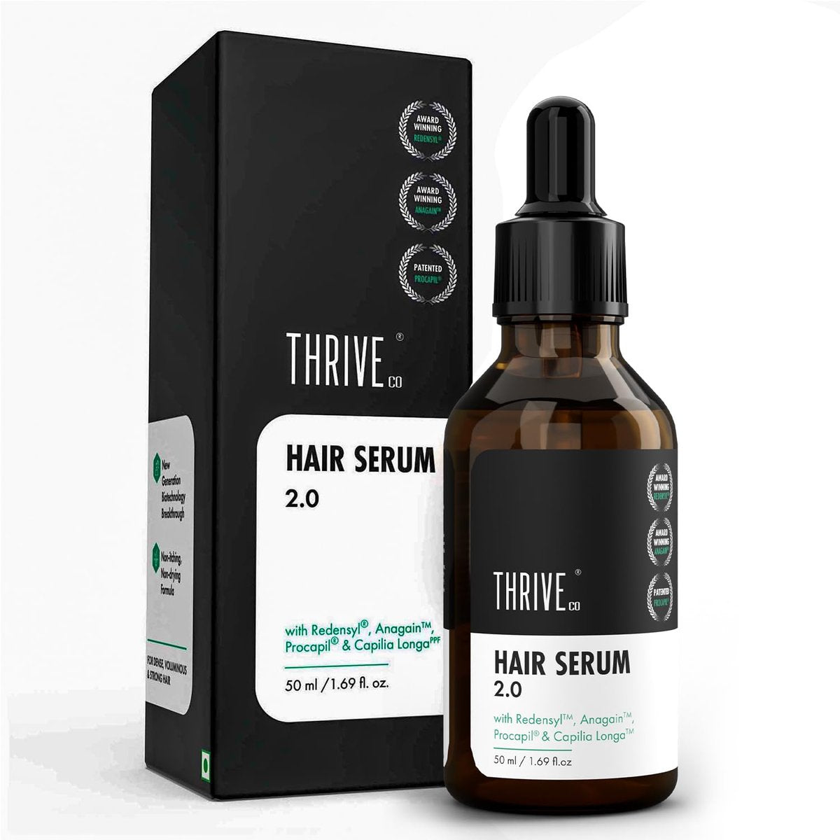 Anveya Rosemary Hair Growth Serum – Redensyl, Procapil, Anagain & Capilia Longa – Hair Serum for Men & Women – 1.69 Fl Oz - görsel 1