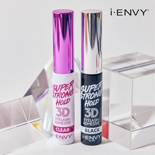 i-Envy Super Strong Hold 3D Strip Lash Glue Brush-On False Eyelash Adhesive, Waterproof, Hypoallergenic, Latex & Formaldehyde Free (Black) - görsel 9