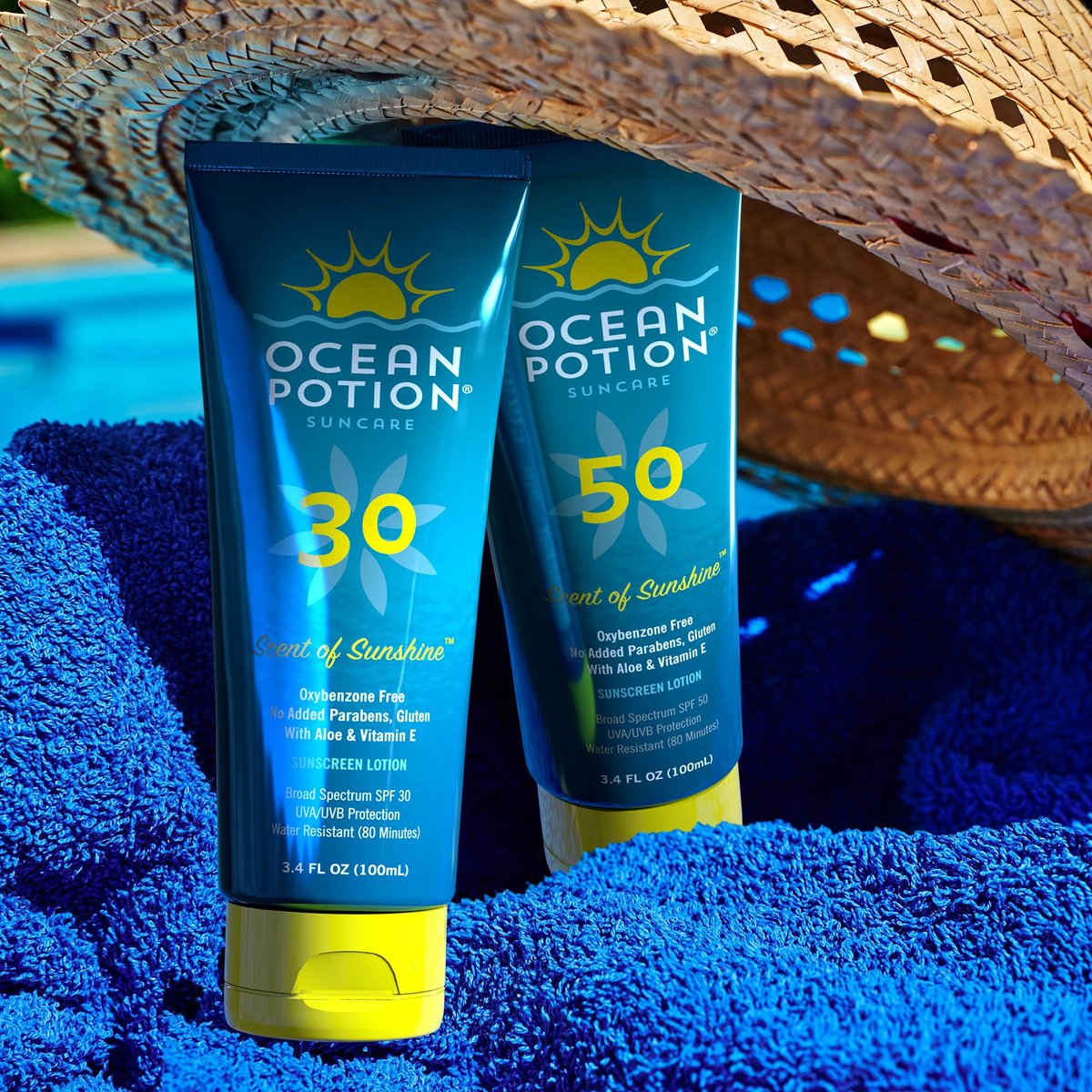 Ocean Potion SPF 30 Sunscreen Body Lotion - Broad Spectrum UVA/UVB Protection with Aloe and Vitamin E, Water-Resistant Non-Greasy Travel Size, 3.4 oz - görsel 8