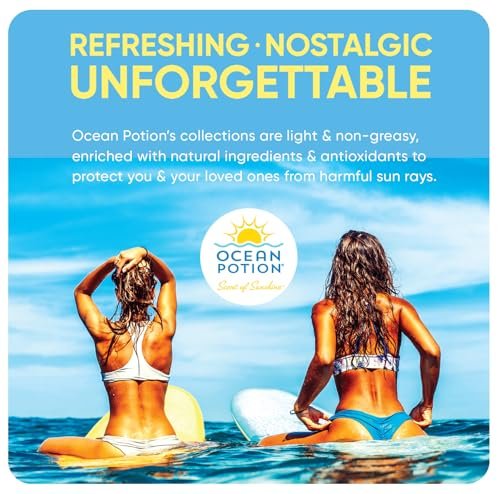 Ocean Potion SPF 50 Sunscreen Body Lotion, Broad Spectrum UVA/UVB Protection with Aloe and Vitamin E, Water-Resistant Non-Greasy Travel Size Sunscreen, 3.4 oz - görsel 14