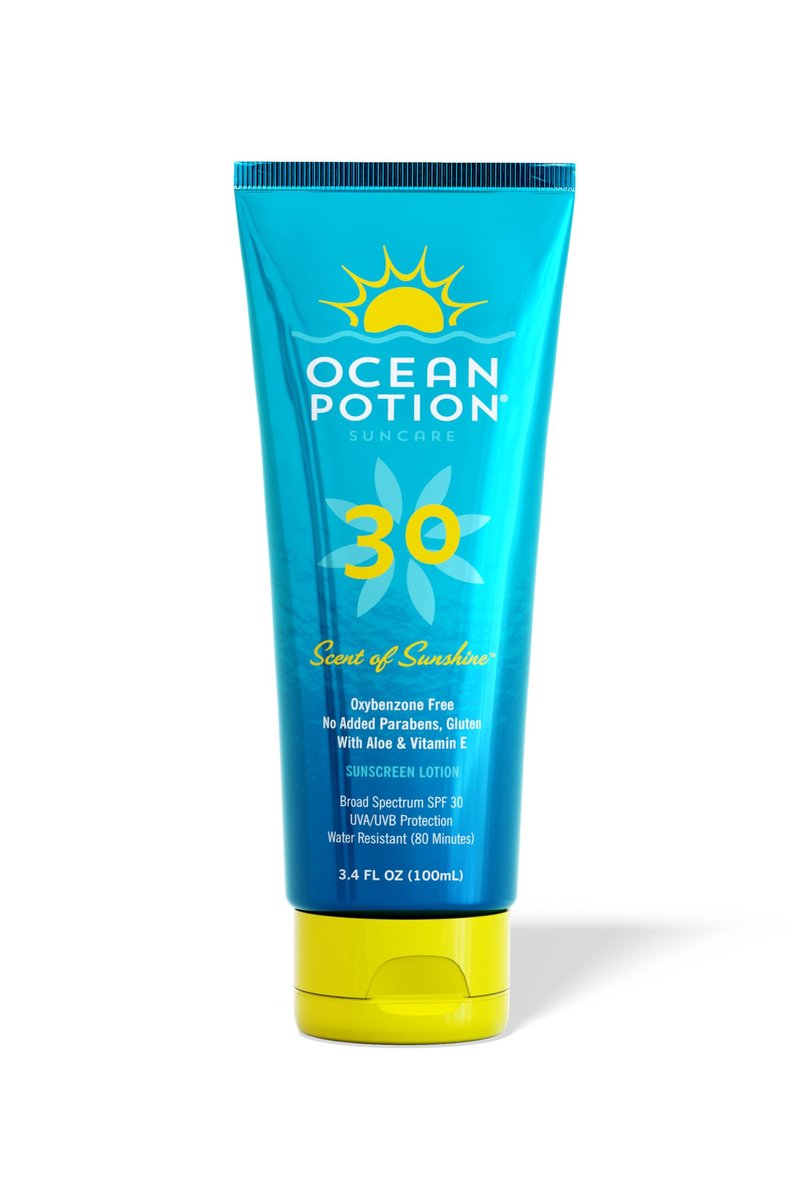 Ocean Potion SPF 30 Sunscreen Body Lotion - Broad Spectrum UVA/UVB Protection with Aloe and Vitamin E, Water-Resistant Non-Greasy Travel Size, 3.4 oz - görsel 1