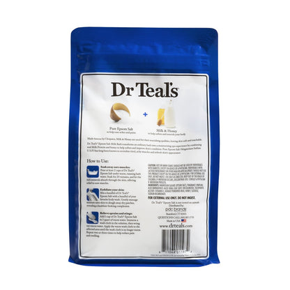 Dr. Teal's Epsom Salt Bath Variety Gift Set (2 Pack, 3lbs Each) – Soothe & Sleep with Lavender, Soften & Nourish with Milk & Honey – Essential Oils Moisturize Skin & Ease Aches & Pains