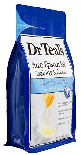 Dr. Teal's Epsom Salt Bath Variety Gift Set (2 Pack, 3lbs Each) – Soothe & Sleep with Lavender, Soften & Nourish with Milk & Honey – Essential Oils Moisturize Skin & Ease Aches & Pains