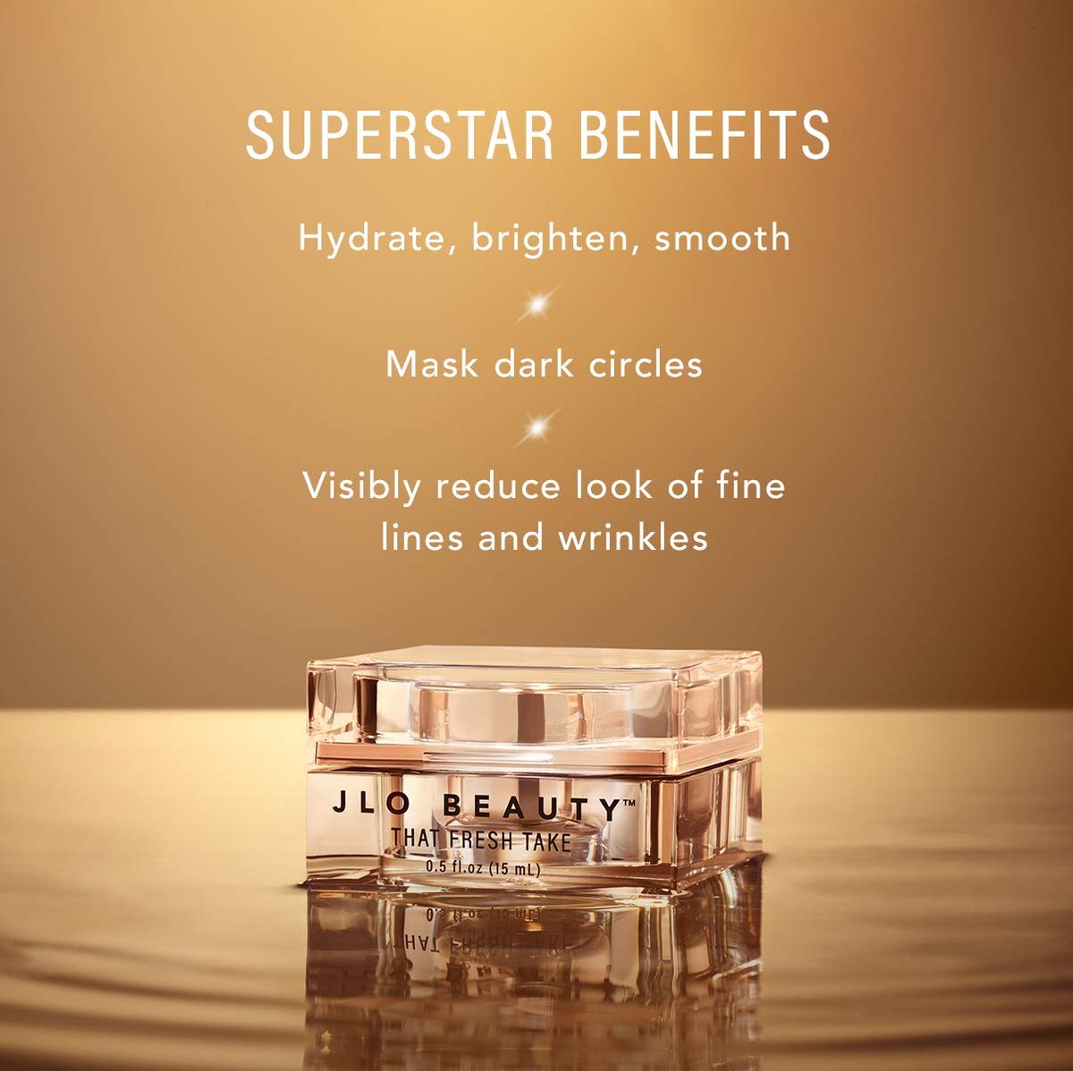 JLO BEAUTY That Fresh Take Under Eye Cream with Peptides & Hyaluronic Acid – Hydrating Moisturizer to Reduce Puffiness, Dark Circles, Fine Lines & Wrinkles, 0.5 oz Avelisse