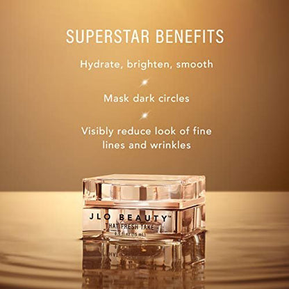 JLO BEAUTY That Fresh Take Under Eye Cream with Peptides & Hyaluronic Acid – Hydrating Moisturizer to Reduce Puffiness, Dark Circles, Fine Lines & Wrinkles, 0.5 oz Avelisse