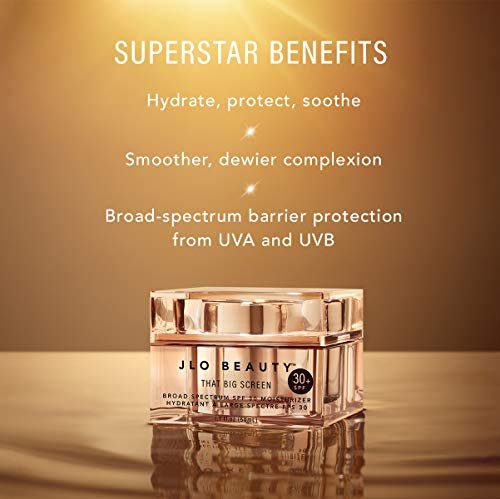JLO BEAUTY That Big Screen Broad Spectrum SPF 30 Face Moisturizer, Lightweight Daily Hydrating Sunscreen with Hyaluronic Acid & Antioxidants, 1.7 FL Oz Avelisse