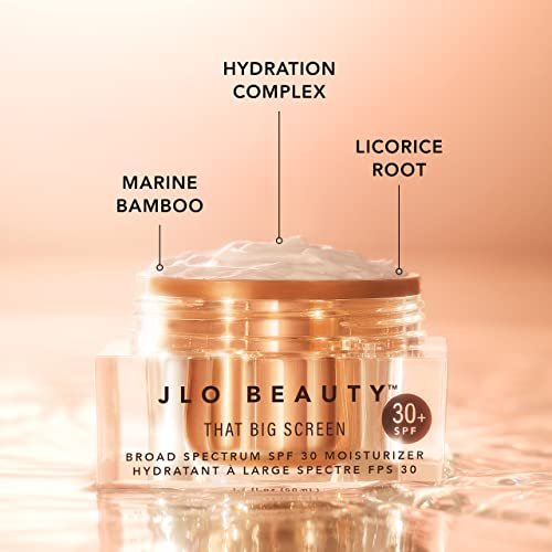 JLO BEAUTY That Big Screen Broad Spectrum SPF 30 Face Moisturizer, Lightweight Daily Hydrating Sunscreen with Hyaluronic Acid & Antioxidants, 1.7 FL Oz Avelisse