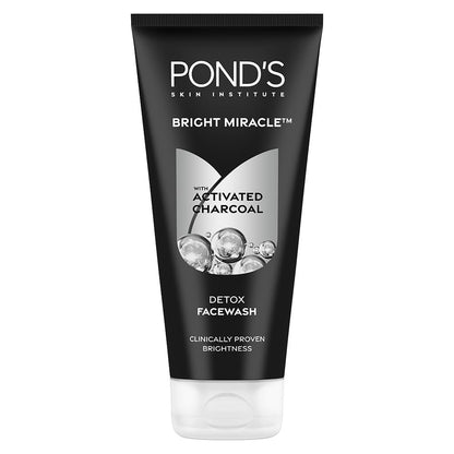 POND'S Bright Miracle Activated Charcoal Detox Facewash 200g – Deep Clean & Brighten