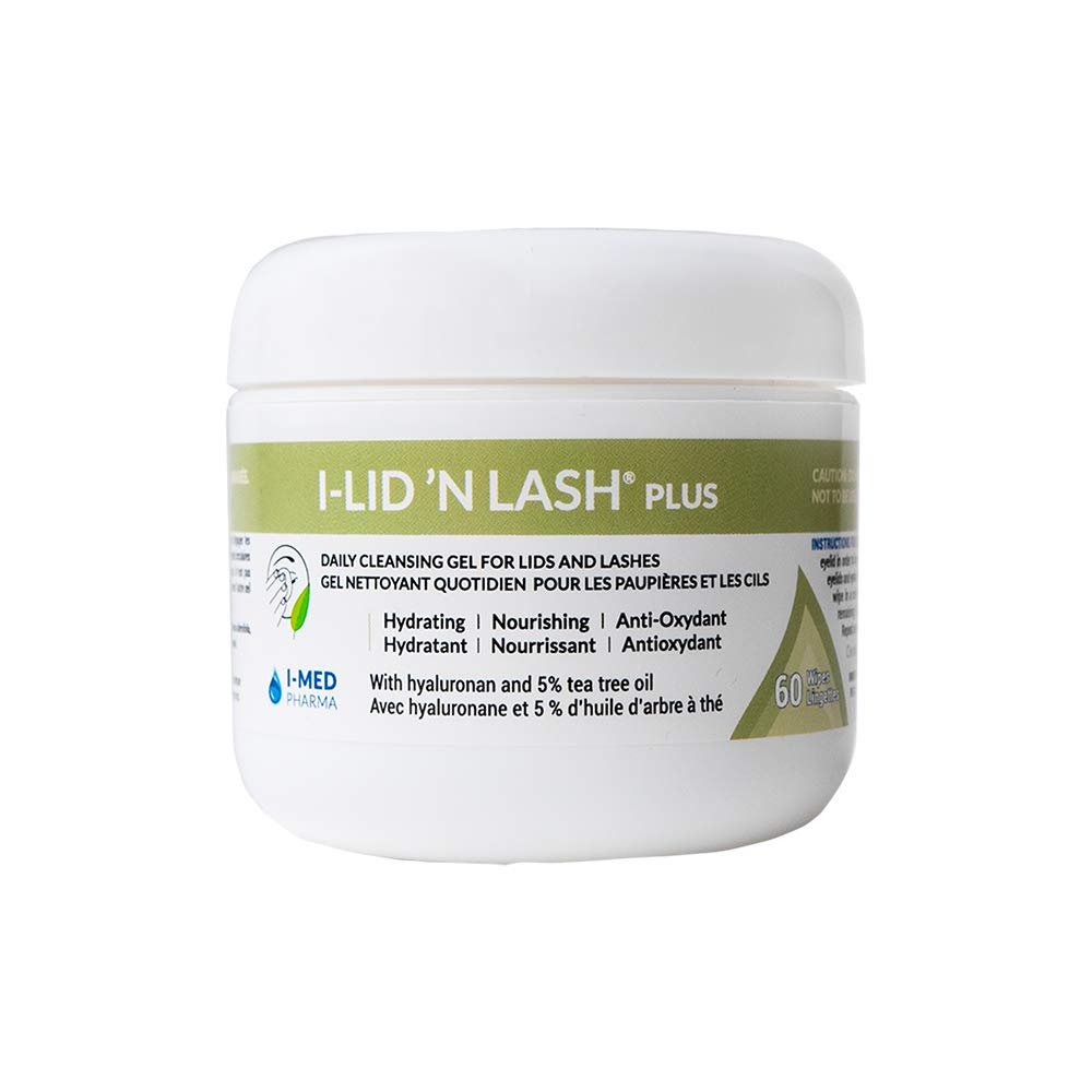 I-Med Pharma I-Lid 'N Lash Plus Daily Cleansing Gel for Lids and Lashes (60 Wipes) Avelisse