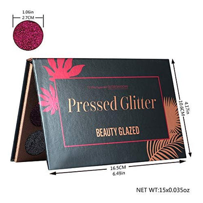 BestLand 15 Colors Glitter Eyeshadow Palette - Shimmer Ultra Pigmented Long Lasting Waterproof Makeup (Colors A)