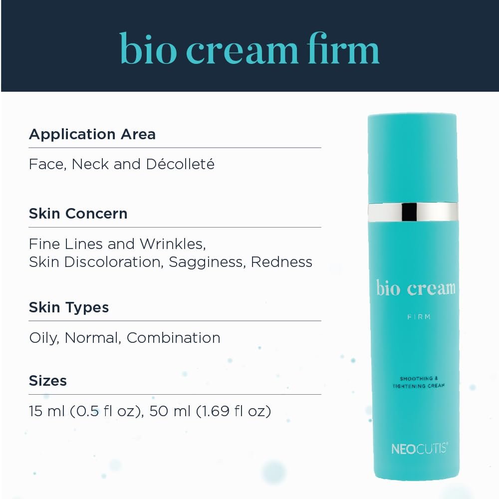 Neocutis Bio Cream Firm - Skin Smoothing and Tightening Cream for Collagen and Elastin Support - 1.7 oz Avelisse